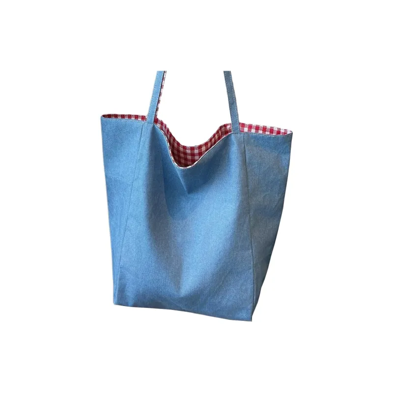 Ceion Keust Fabric Shoulder Bag Women's Light Blue/Dark Blue-3
