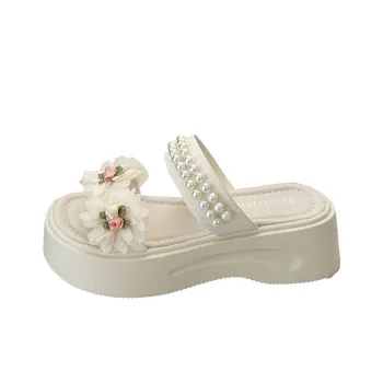 WUJI Rubber Sole Slip Resistant Abrasion Resistant Slide Slippers Women's