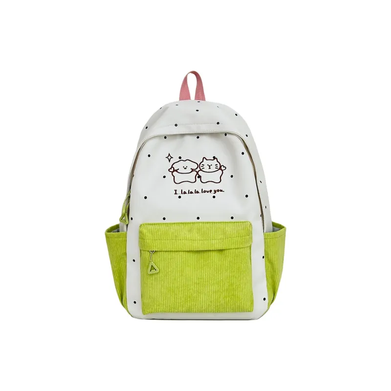 Meow In The Grass Nylon Backpack Unisex Multicolor-6