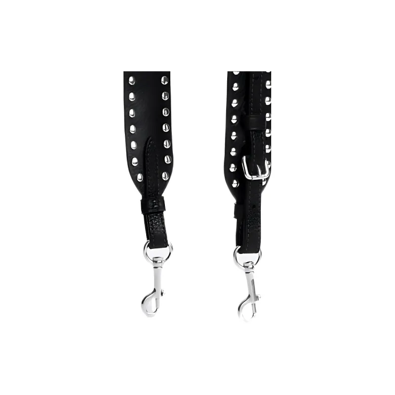 COACH Leather Bag Strap Women's Black-2
