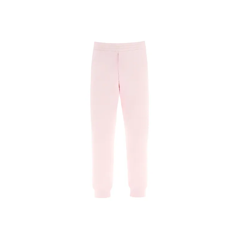 Alexander McQueen Knitted Sweatpants Men Pink-0