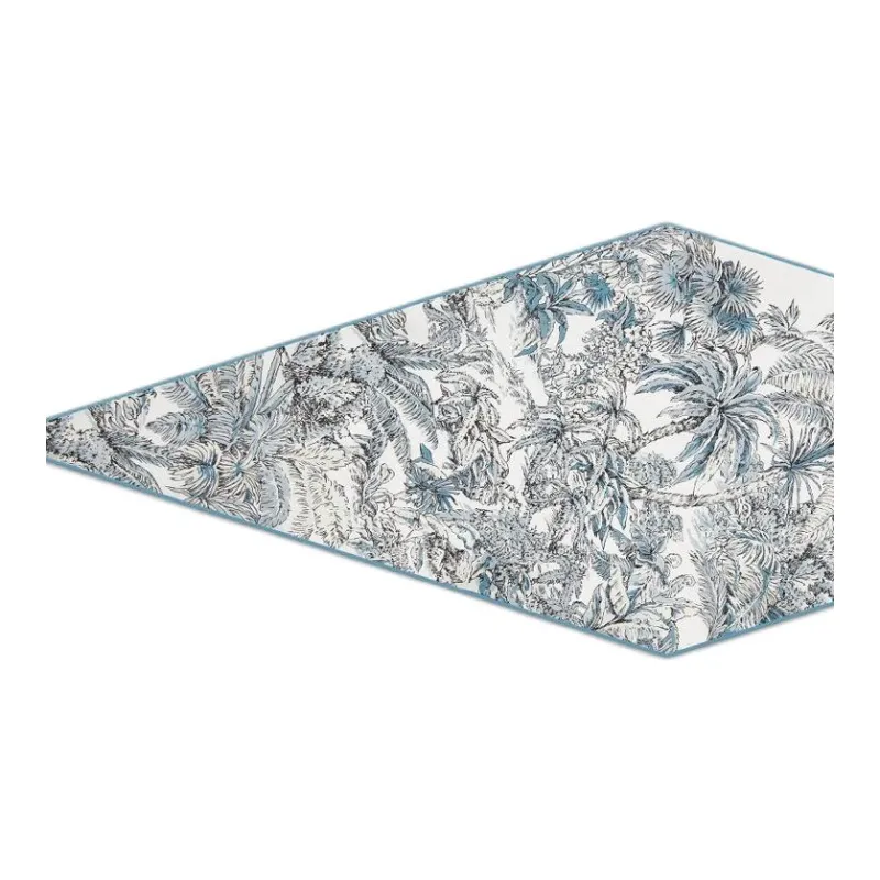 DIOR Mulberry Silk Scarves Women's White/Blue-2