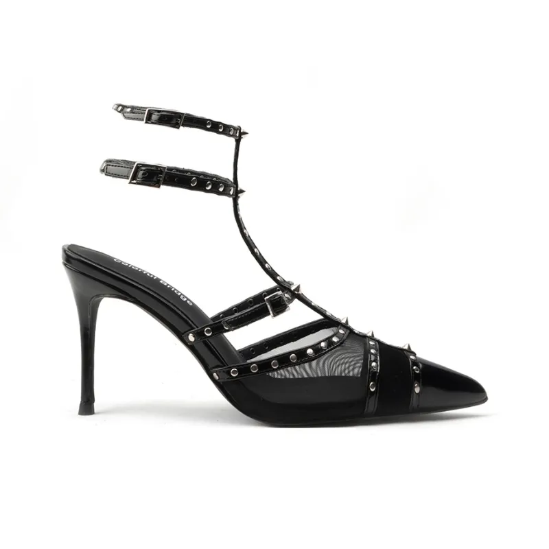 Colorful Bridge High Heels Women's Black-2