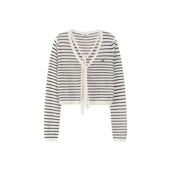 CHUU Knitwear Women's Black White Stripes
