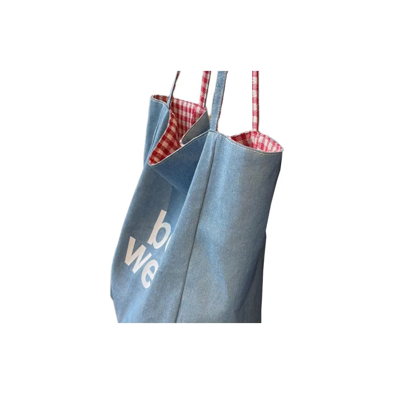 Ceion Keust Fabric Shoulder Bag Women's Light Blue/Dark Blue-1