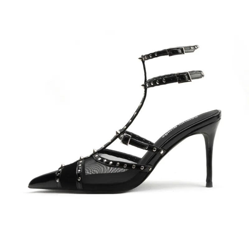 Colorful Bridge High Heels Women's Black-0