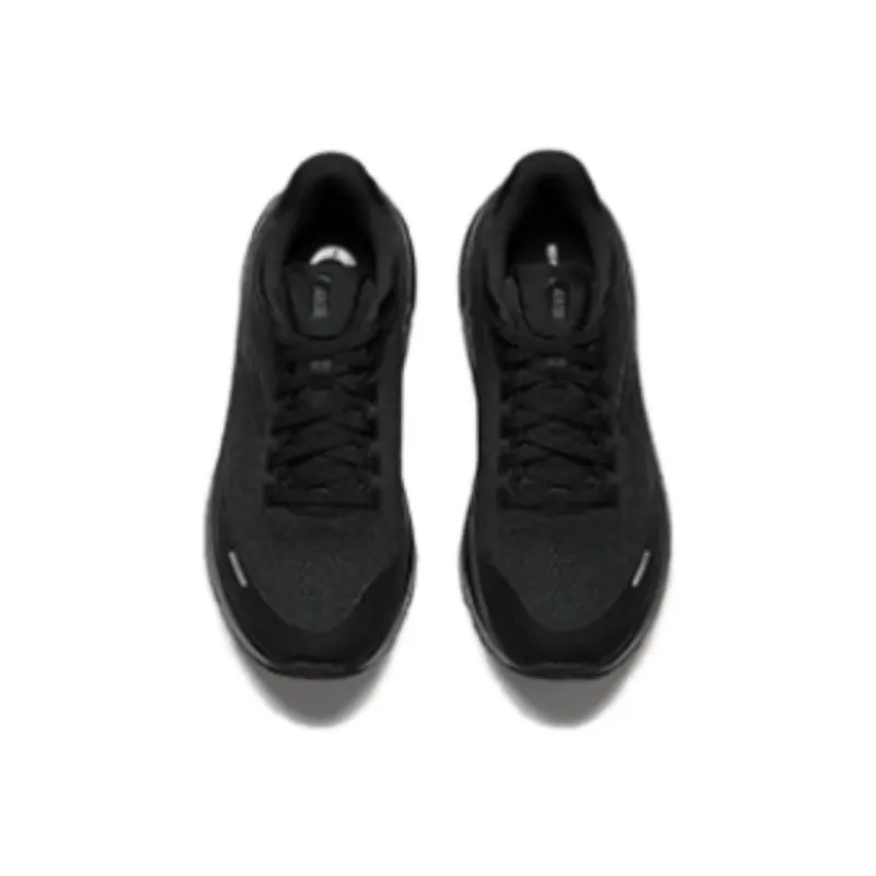 Anta Cushioned Wear Resistant Breathable Low Top Sprint Running Shoes Men's Basic Black-3
