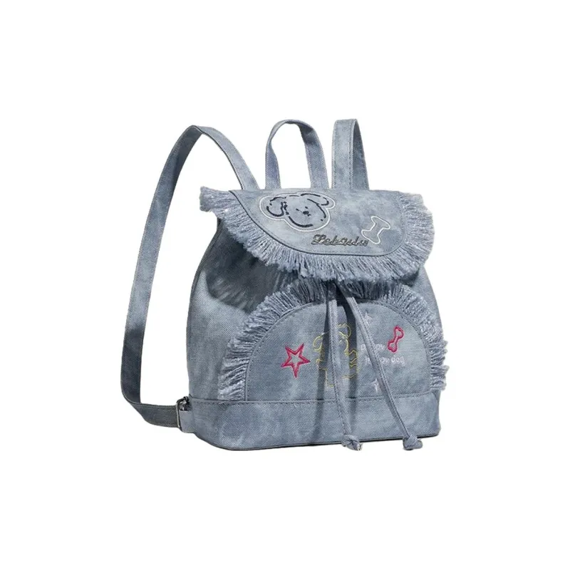 NATTY Denim Backpack Unisex Blue-1