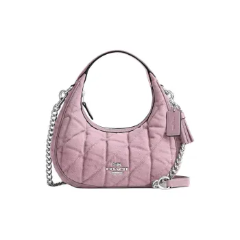 COACH CARMEN Denim With Smooth Leather Crossbody One Shoulder Handbag Mini Women's Carnation Color