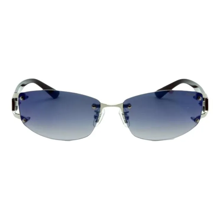Police Titanium Plastic Irregular Shape Sunglasses Unisex Black-3