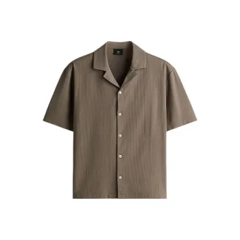 H&M Shirts Men Dark Beige