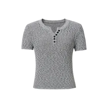 Hopeshow Knitwear Women's Star White Gray 087