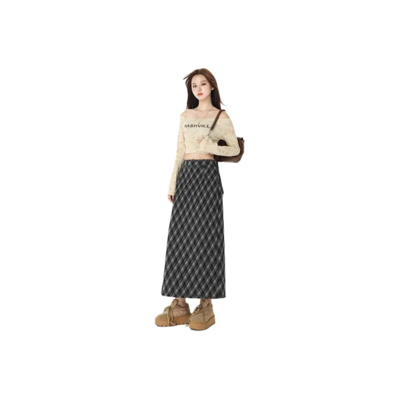 YINLEI Casual Long Skirt Women's-0