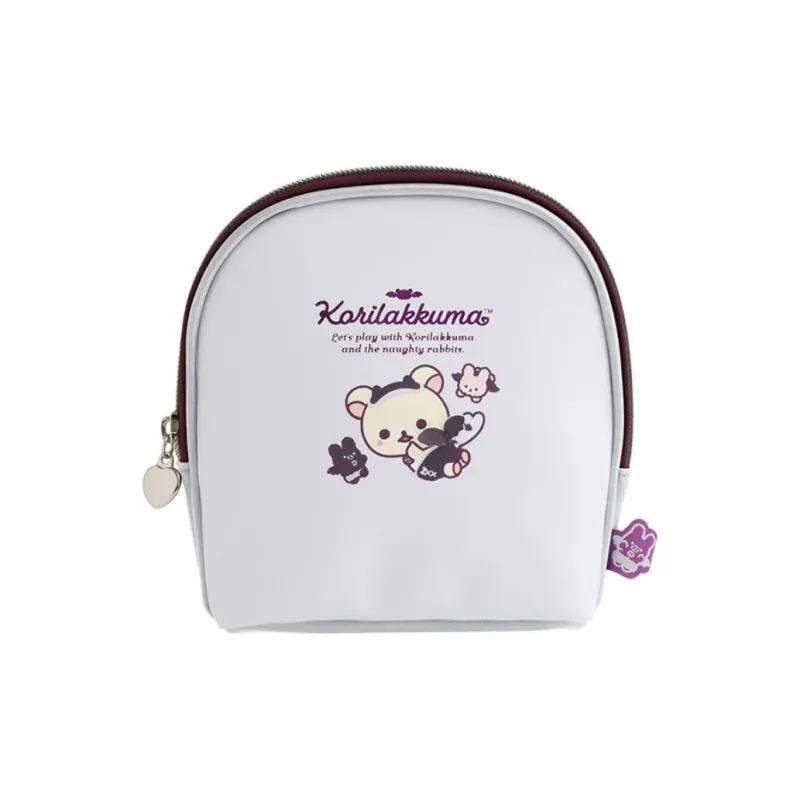 SAN X Synthetic Leather Clutch Women's Light Purple-0
