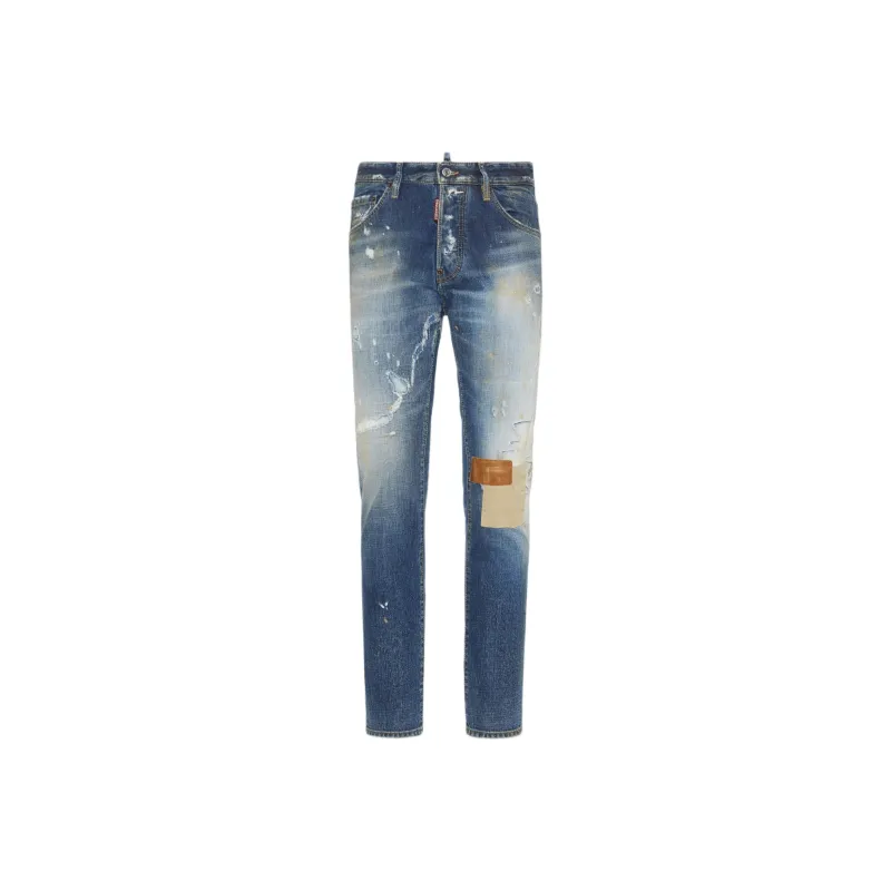 DSQUARED 2 Patch detailing Cotton Jeans-0