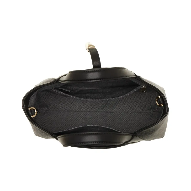 Furla GOCCIA Fine Grain Leather Handbag Women's Black-2