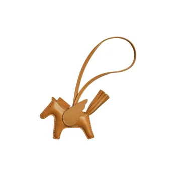 HERMES Rodeo Pegase Milo Lambskin With Swift Calfskin Bag Charm Bag Accessory Trumpets Unisex Sesame Seeds Brown