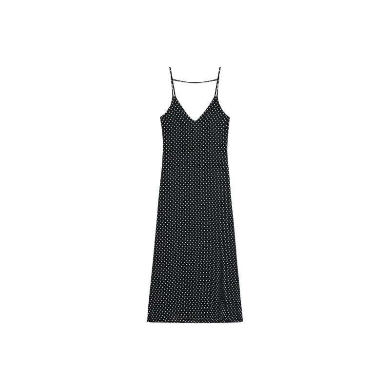 ZARA Slip Dresses Women's Black/White-0