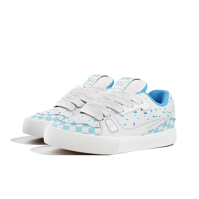 MINISO Skateboard Shoes Unisex Cheeses Blue-1