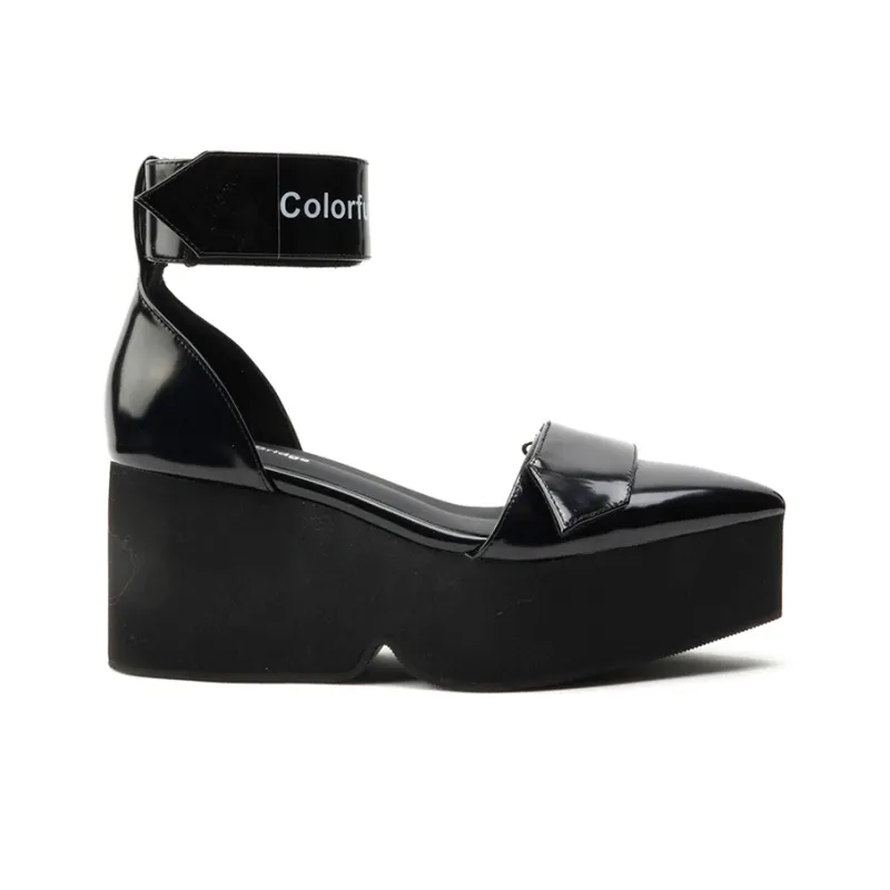 Colorful Bridge High Heels Women's Black-2