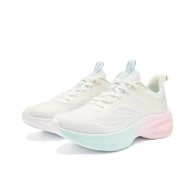 QIAODAN Anti-Slip And Wear-Resistant Coverage Low-Top Sprint Running Shoes Women's Jordan White-2