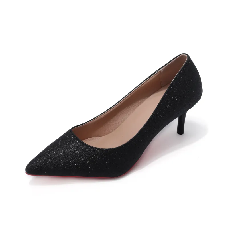 Take The Qin Slim Heel High Heels Women's Black-7