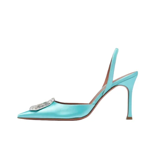 AMINA MUADDI Camelia Slim Heel High Heels 9cm Women's Green