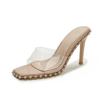 NTOZE Slip Resistant Slide Slippers Women's Nude