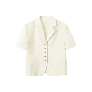 SHUXI Business Suit Women's Dandelion Seeds Falling White