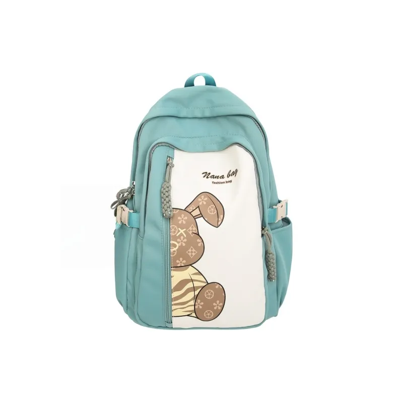 Vack Nylon Backpack Unisex White/Black/Orange Red/Yellow/Green/Brown-13