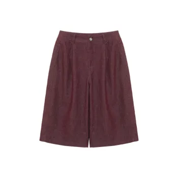 RAIVE Denim Shorts Women's Burgundy Red