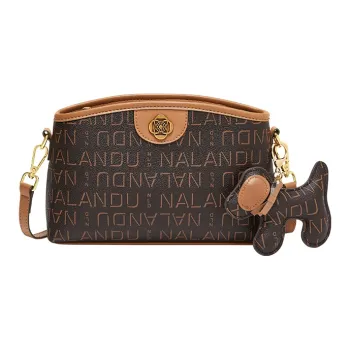 Narandu PVC With Synthetic Leather Crossbody Bags Trumpets Women's Brown