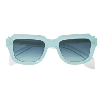 JACQUES MARIE MAGE Acetate Round Sunglasses Men's Blue