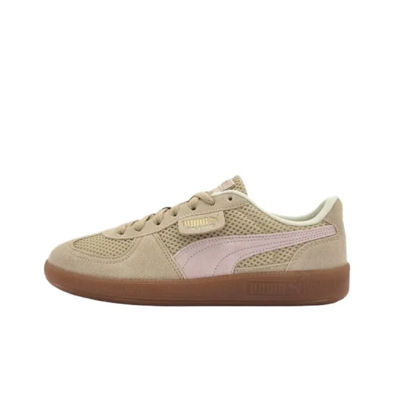 PUMA Palermo Anti Slip Wear Resistant Low Top Skateboard Shoes Women's Light Brown-0