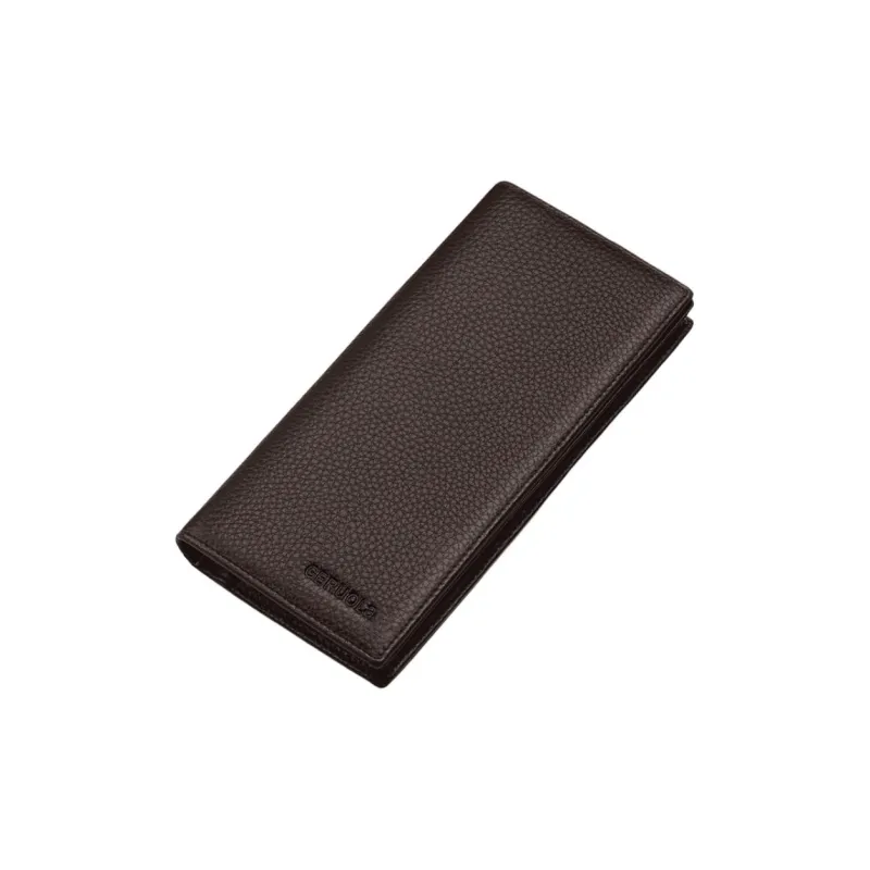 Gorora Inside And Outside Top Grain Cow Leather Card Holder, Wallet Men's Multicolor-3