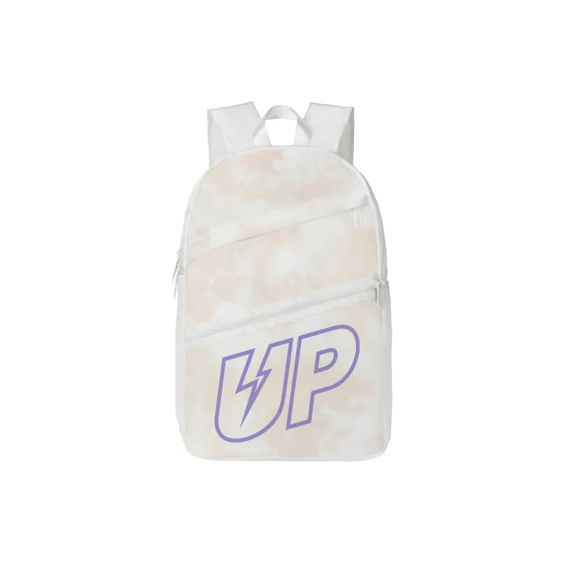 TURN UP Polyester Backpack Unisex Pearl White-0