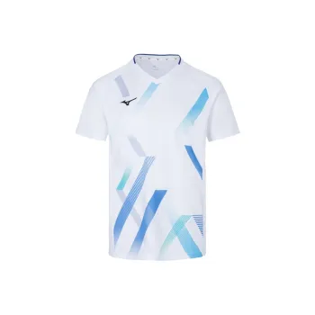 Mizuno T Shirts Unisex Bleached White