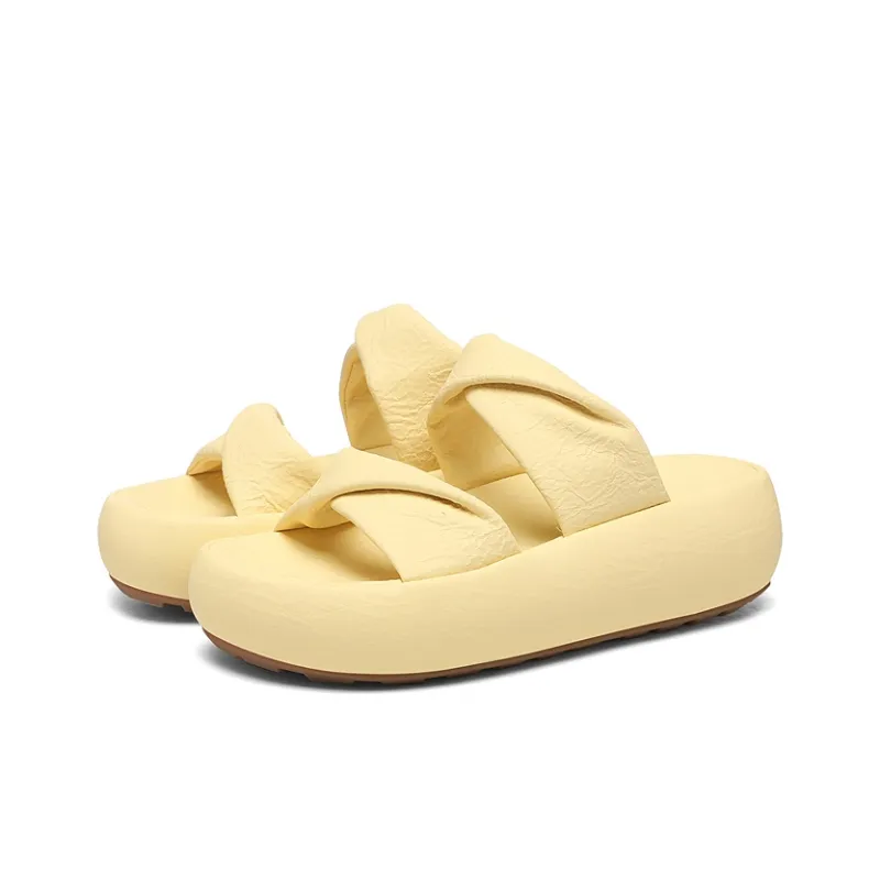 Golden Silk Rabbit Rubber Sole PU Polyurethane Abrasion Resistant Quick Dry Slide Slippers Women's-9