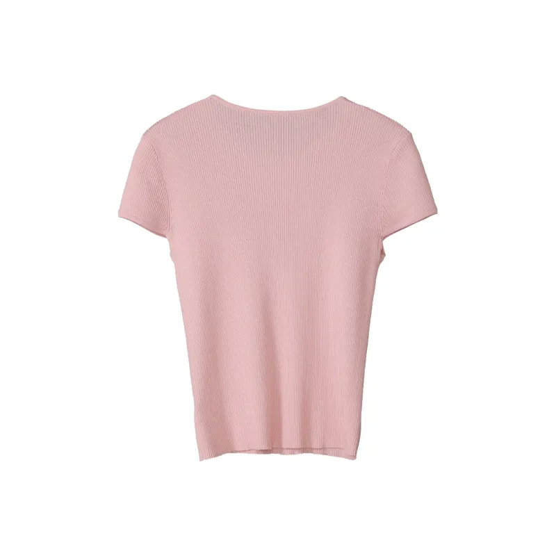 Fstudio Summer Korean Style Fresh Look Girlish Outfit Slimming Versatile Short Sleeved T Shirts Women's-2