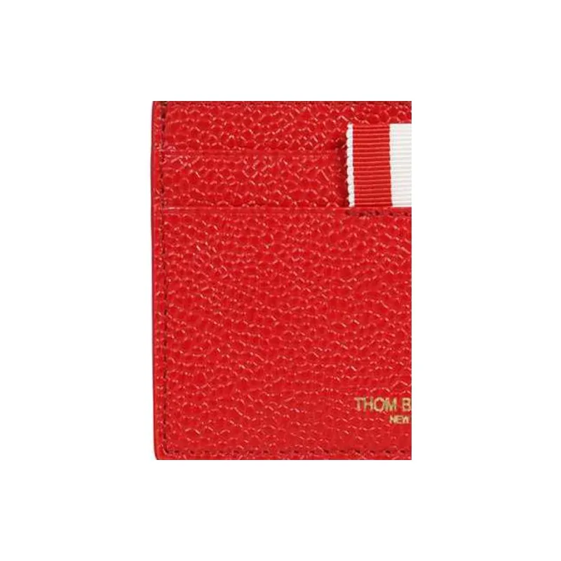 THOM BROWNE Logo Printed Striped Card Holder-4