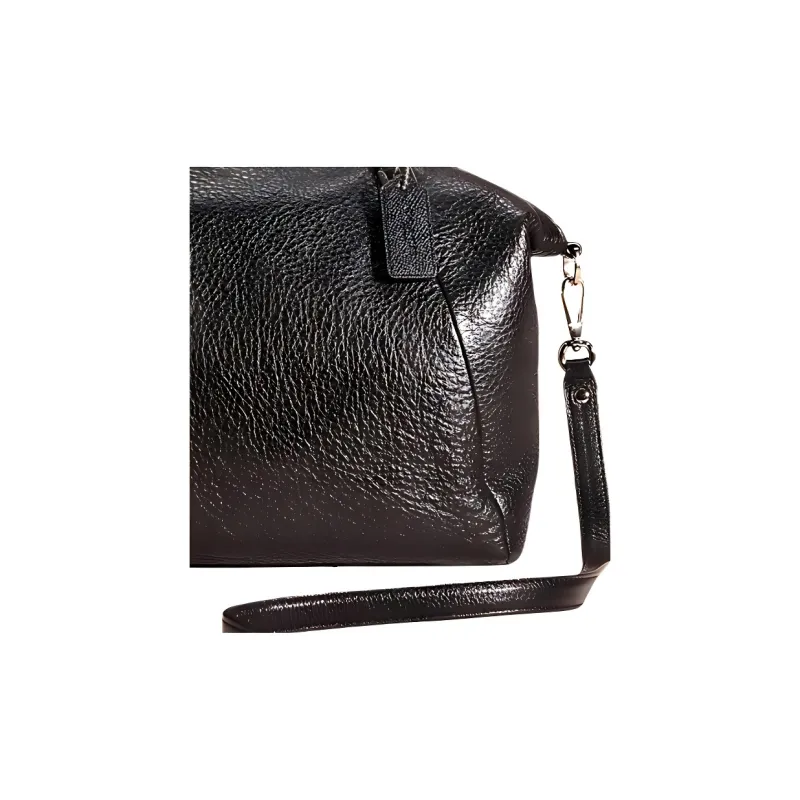 COACH Kelsey Leather Briefcase Handbag Shoulder Bag Crossbody Bag Small Size Women's Black-2