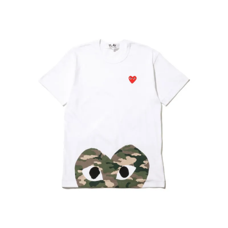 CDG Play T Shirts Men White-0