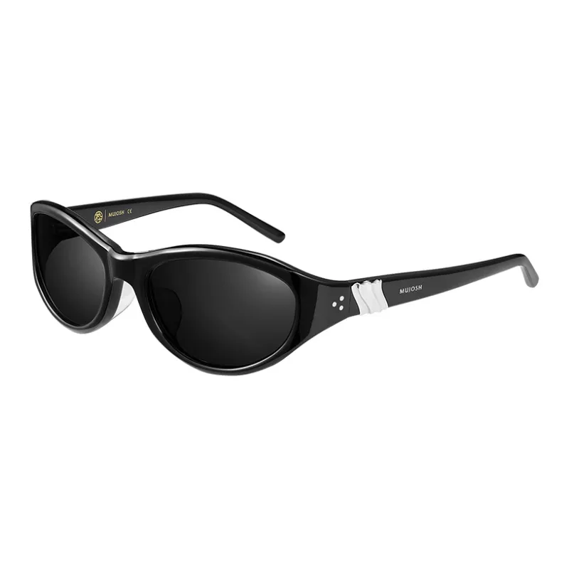 MUJOSH Plate Frame Oval Sun Protection Sunglasses With UV Protection And Polarized Eye Protection Unisex-0