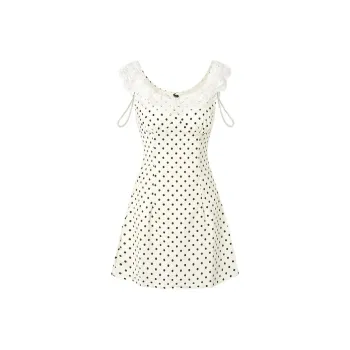 PAZZO Sleeveless Dresses Women's White Polka Dot