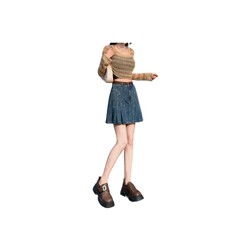 YINLEI Denim Short Skirts Women's-1