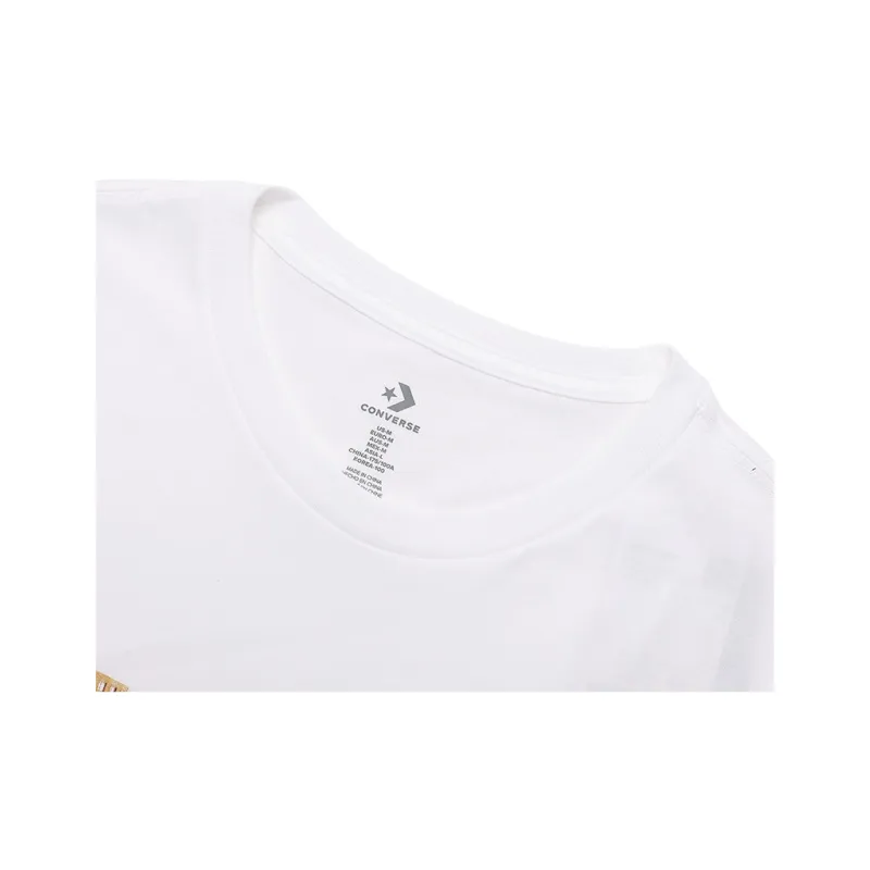 Converse Overgrown Hoops T Shirt Men's White-3