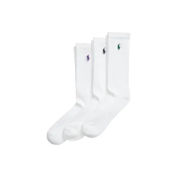 Polo Ralph Lauren Knee High Socks Men's 3 Pack White