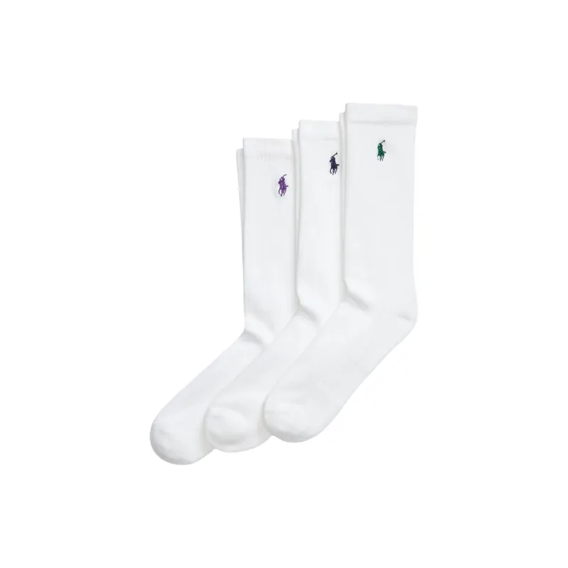 Polo Ralph Lauren Knee High Socks Men's 3 Pack White-0