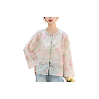 X MOOM Cropped Coats Women's Pink
