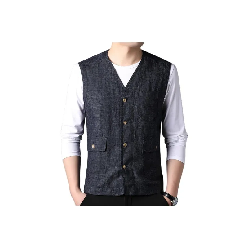 PIERRE CARDIN Vests Men Blue Black-0